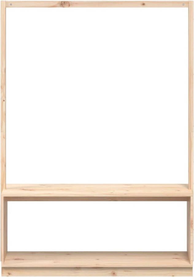 VidaXL -Kledingrek-schoenenkast-113x40x157 5-cm-grenenhout-honingbruin