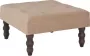VidaXL Kruk 60x60x36 cm fluweel beige - Thumbnail 1