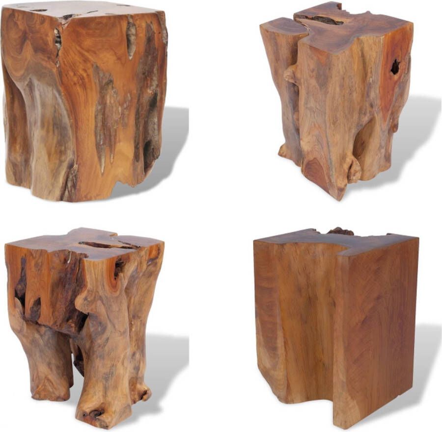 VidaXL Kruk massief teakhout Kruk Krukken Krukje Krukjes - Foto 2