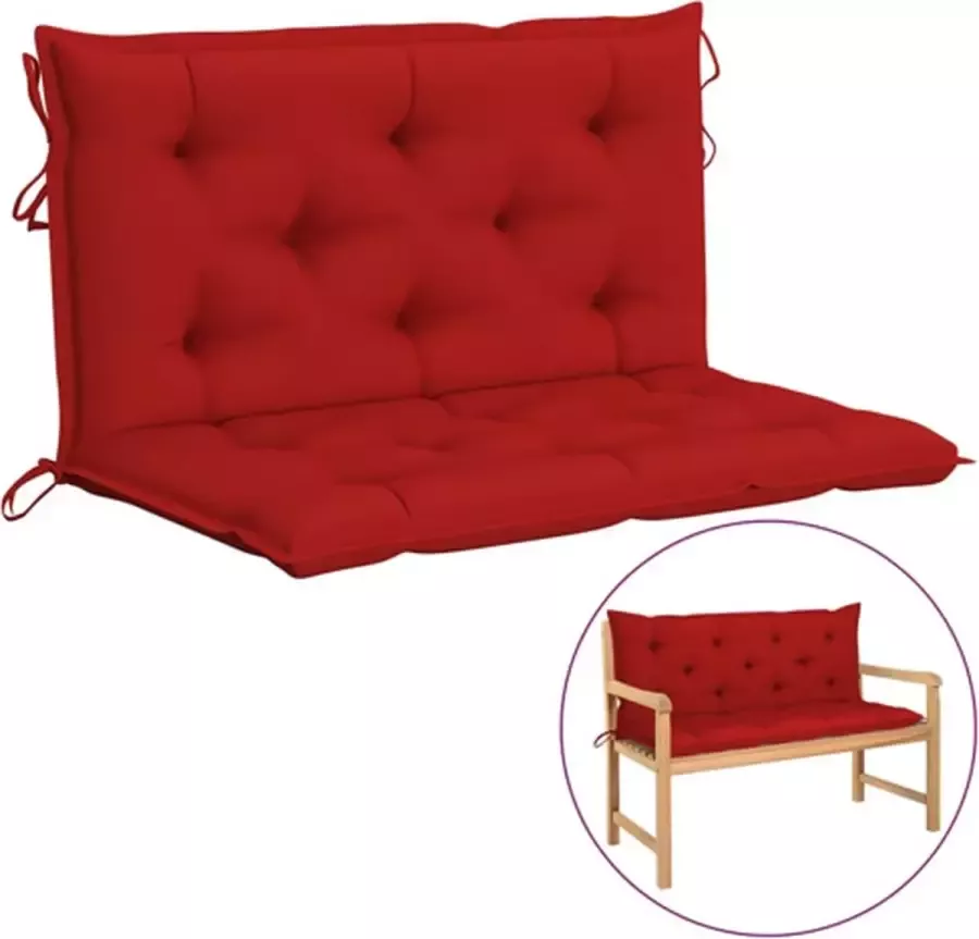 VidaXL Kussen voor schommelstoel 100 cm stof rood