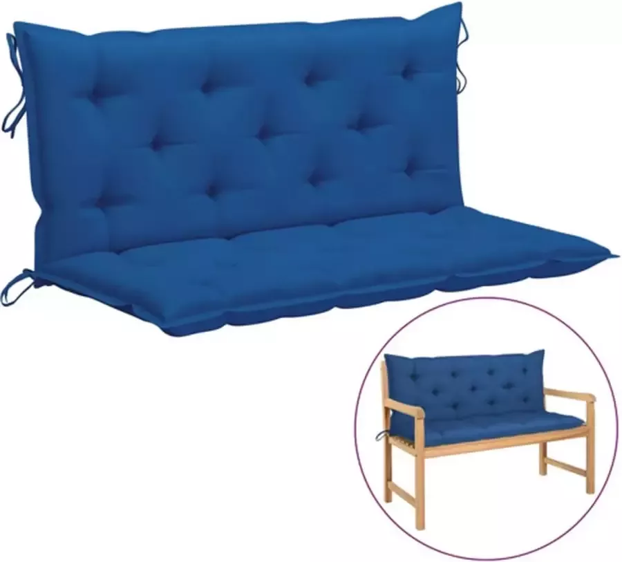 VidaXL Kussen voor schommelstoel 120 cm stof blauw