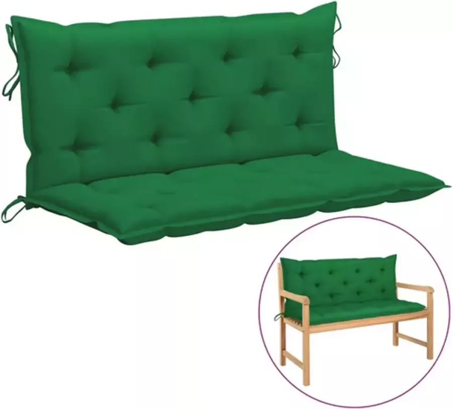 vidaXL Kussen voor schommelstoel 120 cm stof groen