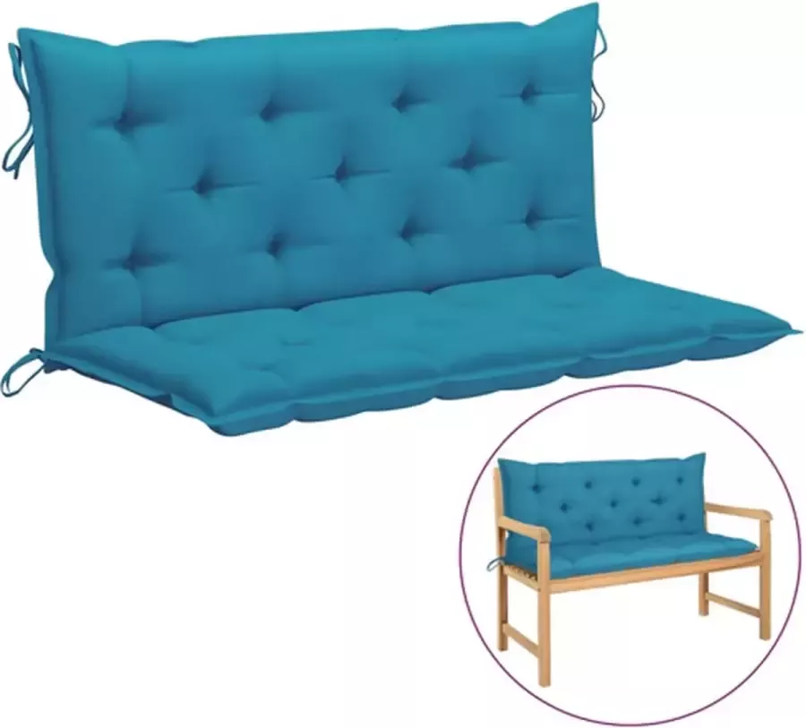 VidaXL Kussen voor schommelstoel 120 cm stof lichtblauw