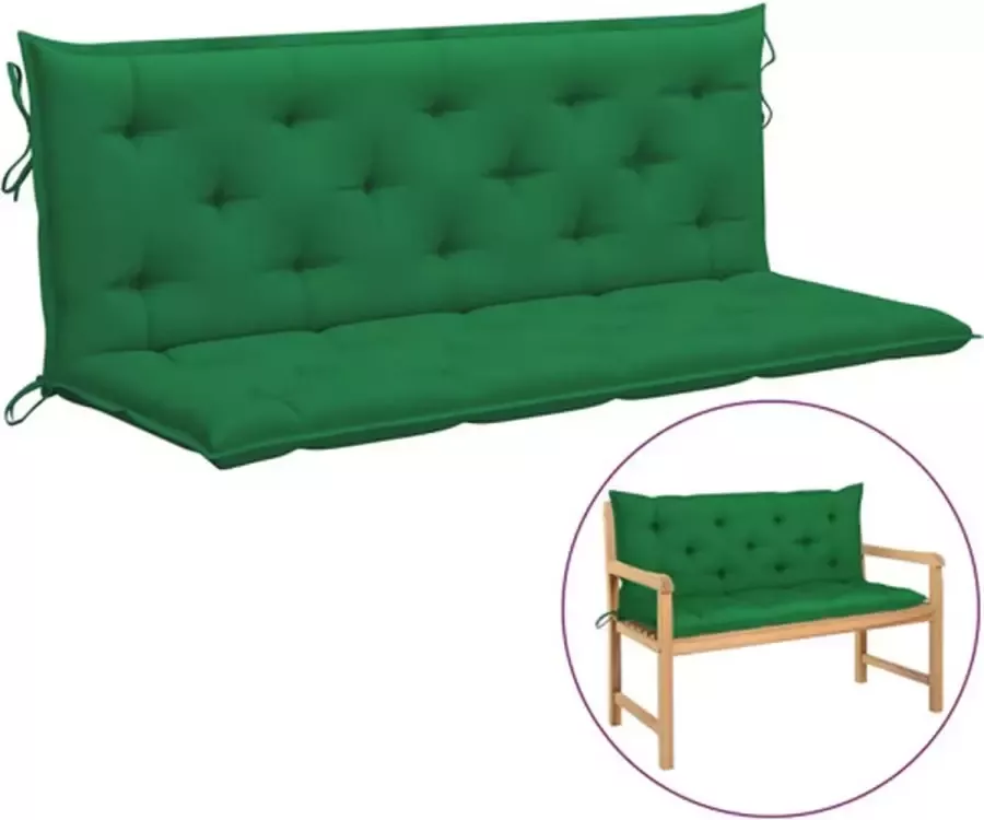 VidaXL Kussen voor schommelstoel 150 cm stof groen