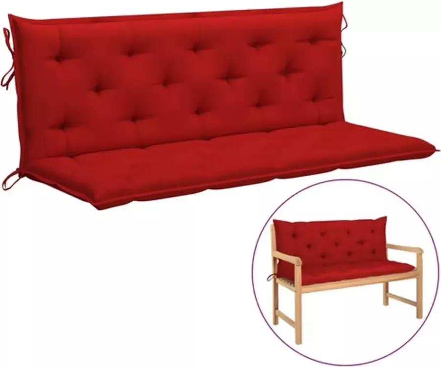 VidaXL Kussen voor schommelstoel 150 cm stof rood