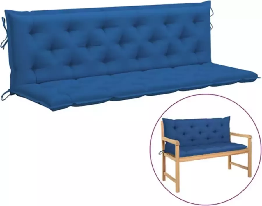 VidaXL Kussen voor schommelstoel 180 cm stof blauw