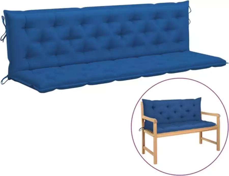 VidaXL Kussen voor schommelstoel 200 cm stof blauw