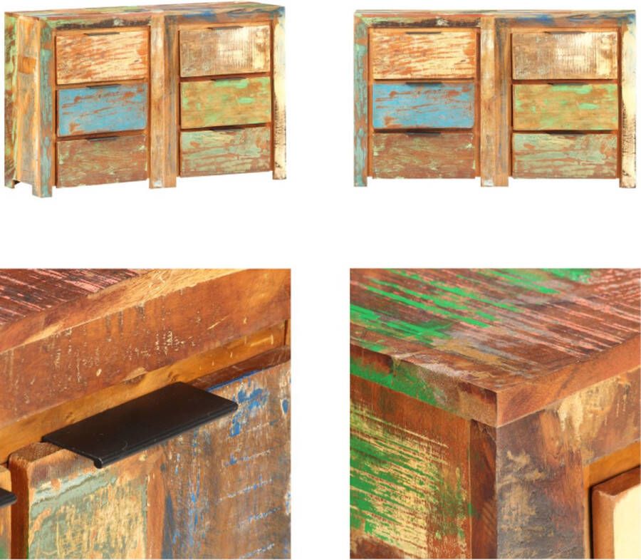 VidaXL Ladekast 118x33x75 cm massief gerecycled hout Dressoir Dressoirs Kast Kasten