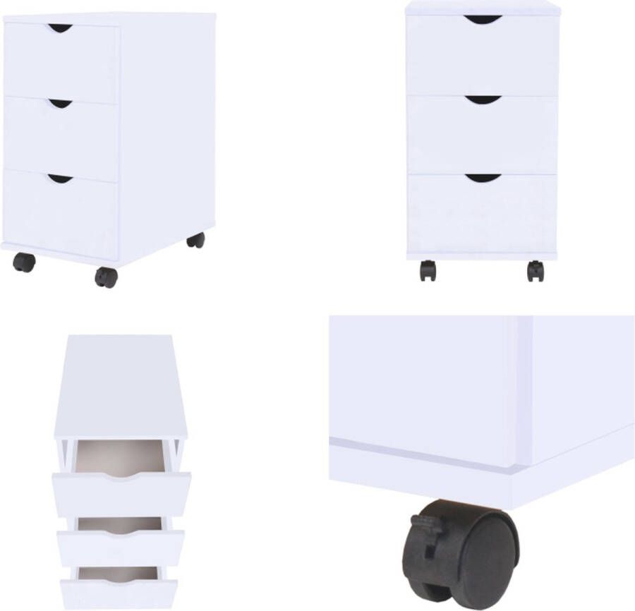 VidaXL Ladekast 33x45x60 cm wit Ladekast Ladekasten Ladekastje Ladekastjes