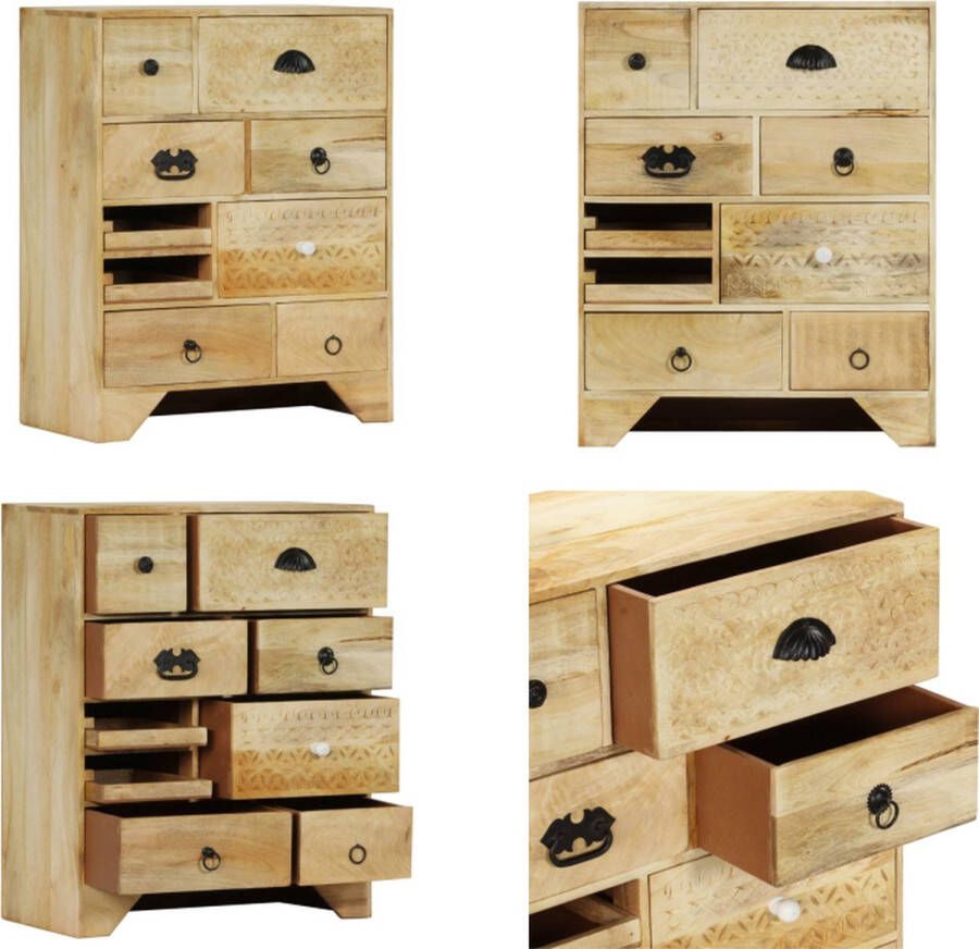 VidaXL Ladekast 60x30x75 cm massief mangohout Ladekast Ladekasten Ladenkast Ladenkasten