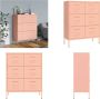 VidaXL Ladekast 80x35x101-5 cm staal roze Opbergkast Opbergkasten Opslagkast Opslagkasten - Thumbnail 2