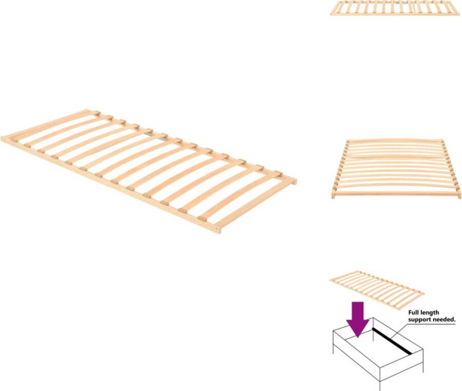 VidaXL Bedbodem Bedbodems Lattenbodem Lattenbodems Lattenbodem met 13 latten 90x200 cm