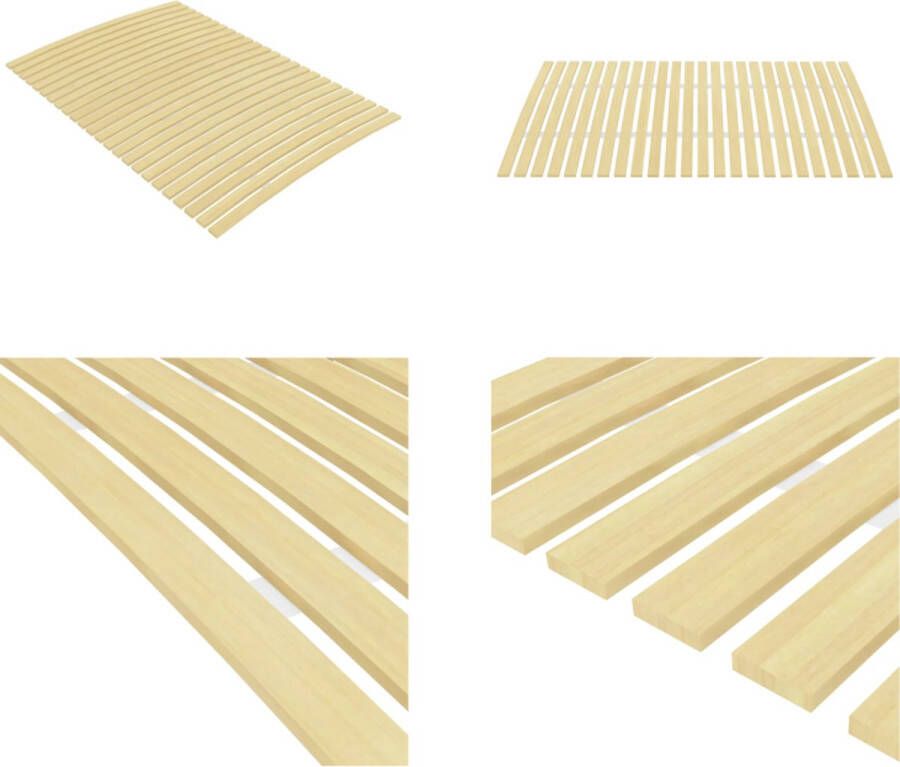 VidaXL Lattenbodem met 24 latten 120x200 cm Lattenbodem Lattenbodems Bedbodem Lat Bodem
