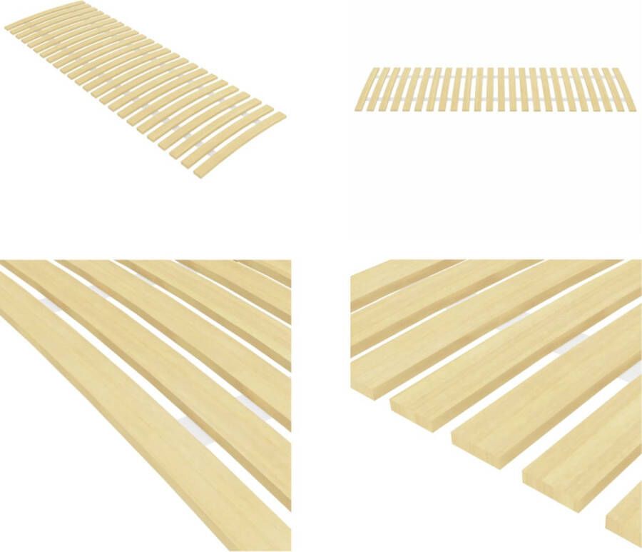 VidaXL Lattenbodem met 24 latten 70x200 cm Lattenbodem Lattenbodems Bedbodem Lat Bodem