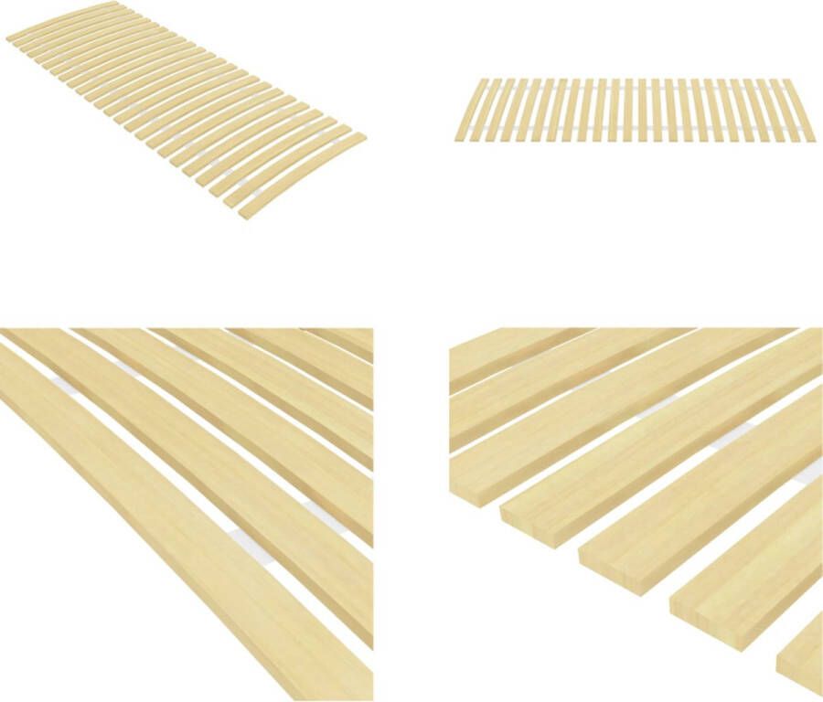 VidaXL Lattenbodem met 24 latten 80x200 cm Lattenbodem Lattenbodems Bedbodem Lat Bodem