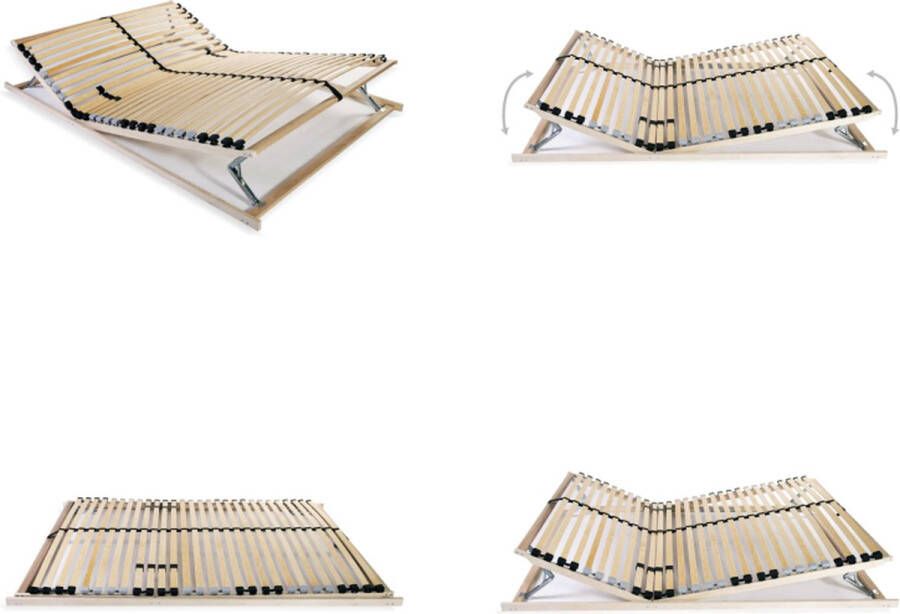 VidaXL Lattenbodem met 28 latten 7 zones 120x200 cm Bedbodem Bedbodems Lattenbodem Lattenbodems - Foto 2