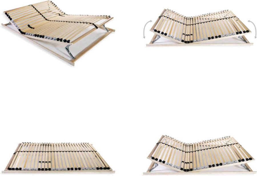 VidaXL Lattenbodem met 28 latten 7 zones 140x200 cm Bedbodem Bedbodems Lattenbodem Lattenbodems - Foto 2