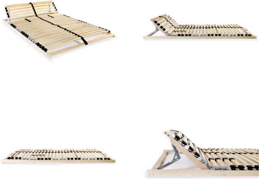 VidaXL Lattenbodem met 28 latten 7 zones 140x200 cm Bedbodem Bedbodems Lattenbodem Lattenbodems