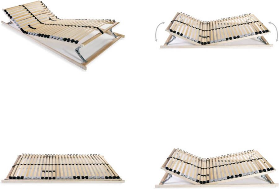 VidaXL Lattenbodem met 28 latten 7 zones 80x200 cm Bedbodem Bedbodems Lattenbodem Lattenbodems - Foto 3