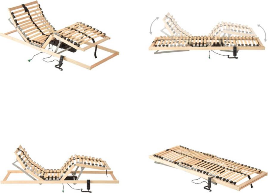 VidaXL Lattenbodem met 28 latten 7 zones elektrisch 80x200 cm Bedbodem Bedbodems Lattenbodem Lattenbodems