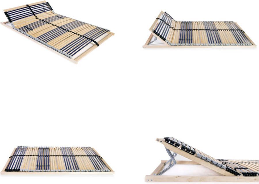 VidaXL Lattenbodem met 42 latten 7 zones 100x200 cm Bedbodem Bedbodems Lattenbodem Lattenbodems