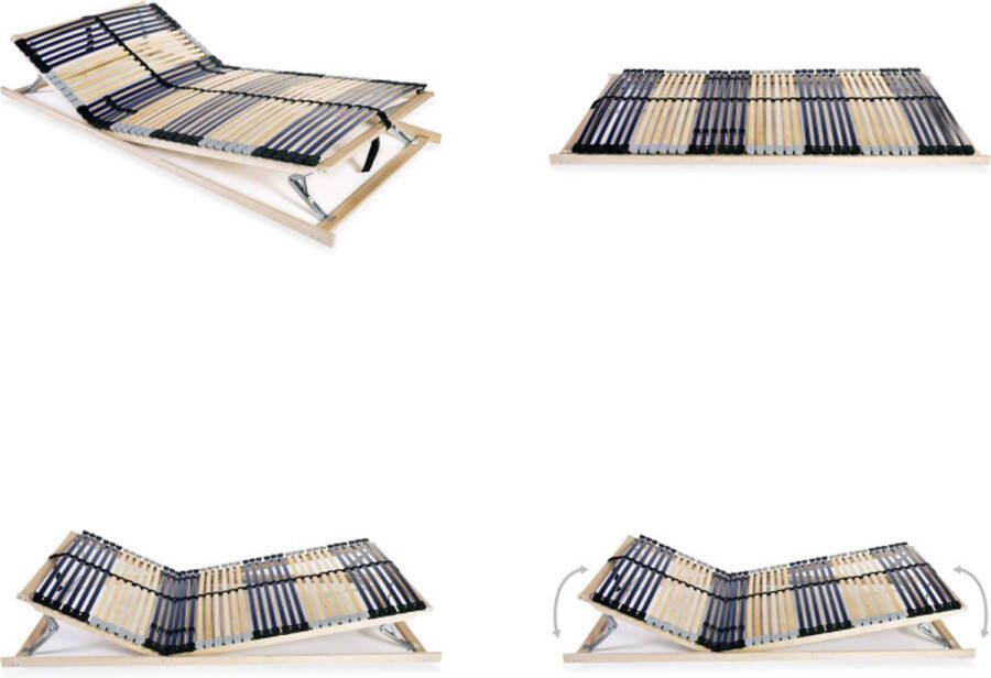 VidaXL Lattenbodem met 42 latten 7 zones 120x200 cm Bedbodem Bedbodems Lattenbodem Lattenbodems - Foto 2