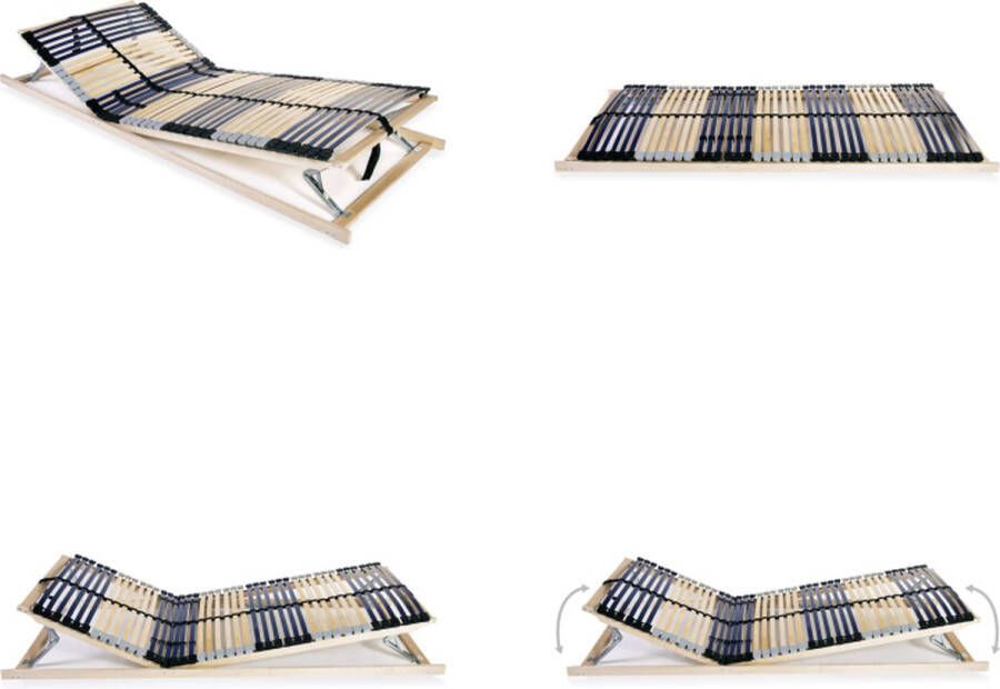 VidaXL Lattenbodem met 42 latten 7 zones 80x200 cm Bedbodem Bedbodems Lattenbodem Lattenbodems
