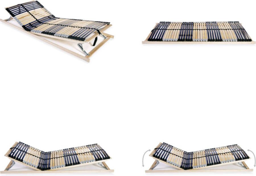 VidaXL Lattenbodem met 42 latten 7 zones 90x200 cm Bedbodem Bedbodems Lattenbodem Lattenbodems