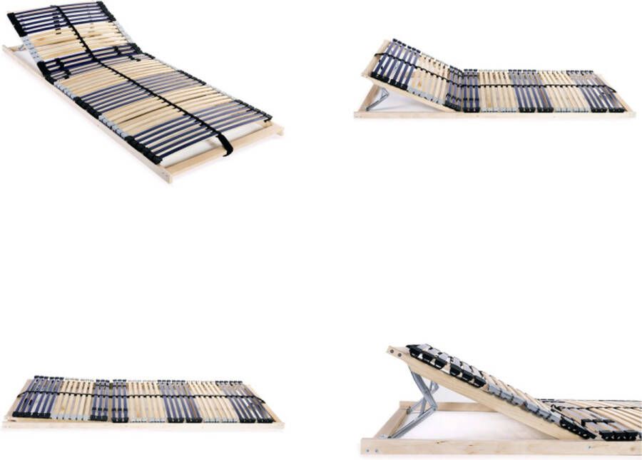 VidaXL Lattenbodem met 42 latten 7 zones 90x200 cm Bedbodem Bedbodems Lattenbodem Lattenbodems