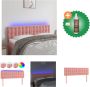VidaXL LED-Hoofdeind Hoofdbord 144x5x78 88 cm Zacht Fluweel Kleurrijke LED-verlichting Bedonderdeel Inclusief Houtreiniger en verfrisser - Thumbnail 1