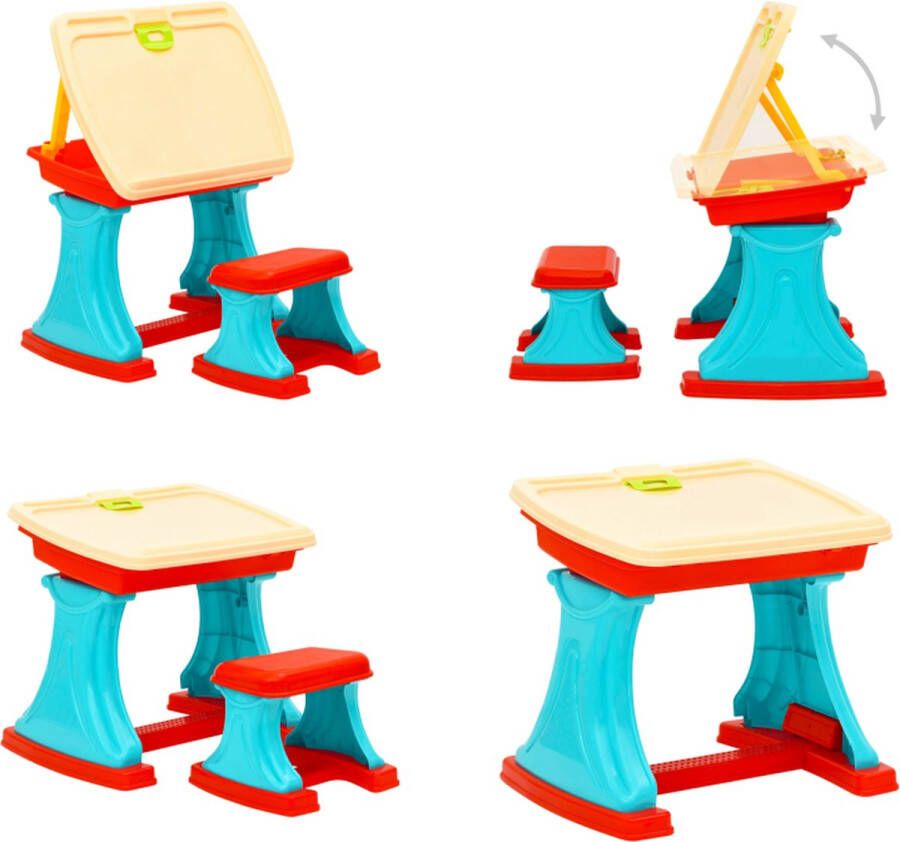 VidaXL Leerbord en ezel voor kinderen verstelbaar Leerbord Leerborden Leerbord Voor Kinderen Leerborden Voor Kinderen