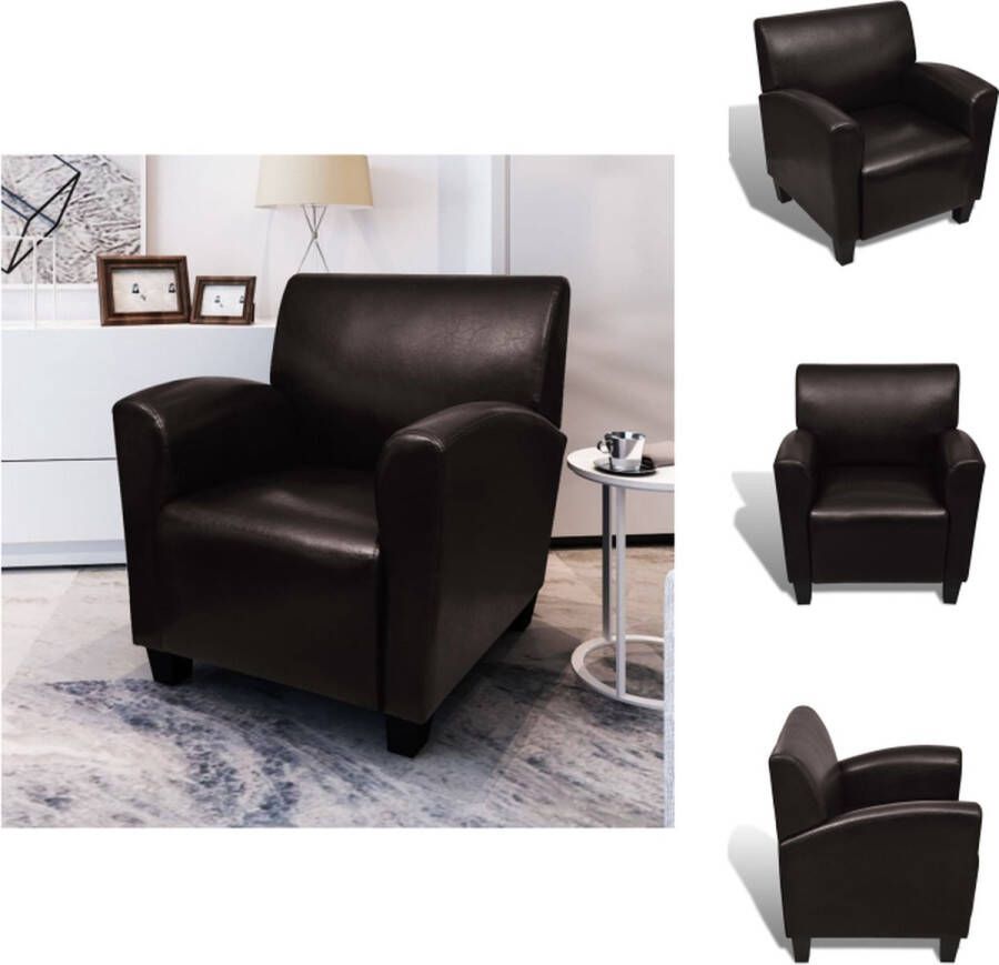 VidaXL Leunstoel Donkerbruin 70 x 69 x 72 cm Stabiel frame Fauteuil