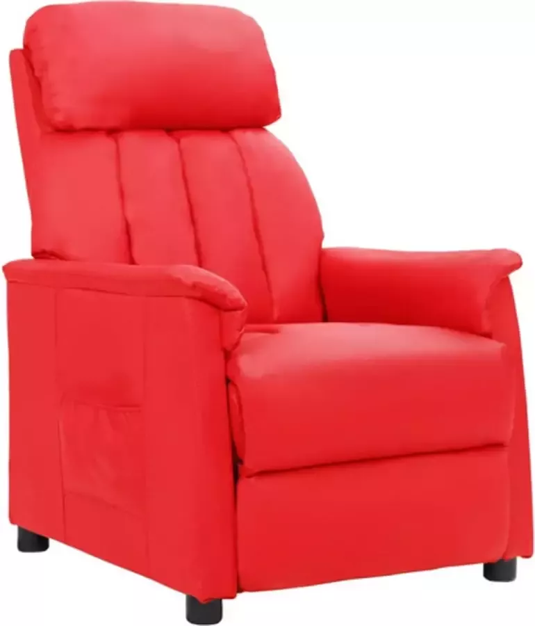 VidaXL Fauteuil verstelbaar kunstleer rood