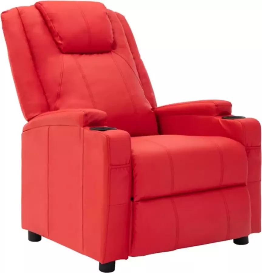 VIDAXL Fauteuil verstelbaar kunstleer rood - Foto 1