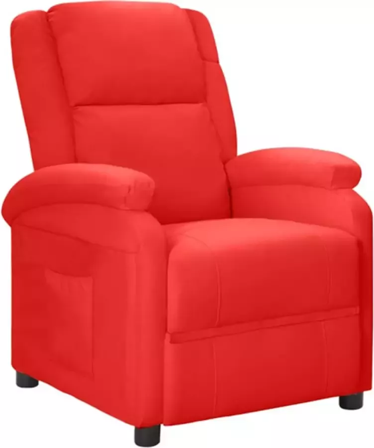 VIDAXL Fauteuil verstelbaar kunstleer rood - Foto 3