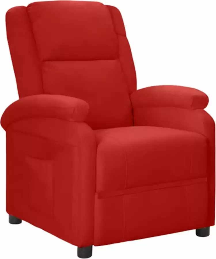 VidaXL Fauteuil verstelbaar kunstleer wijnrood - Foto 3