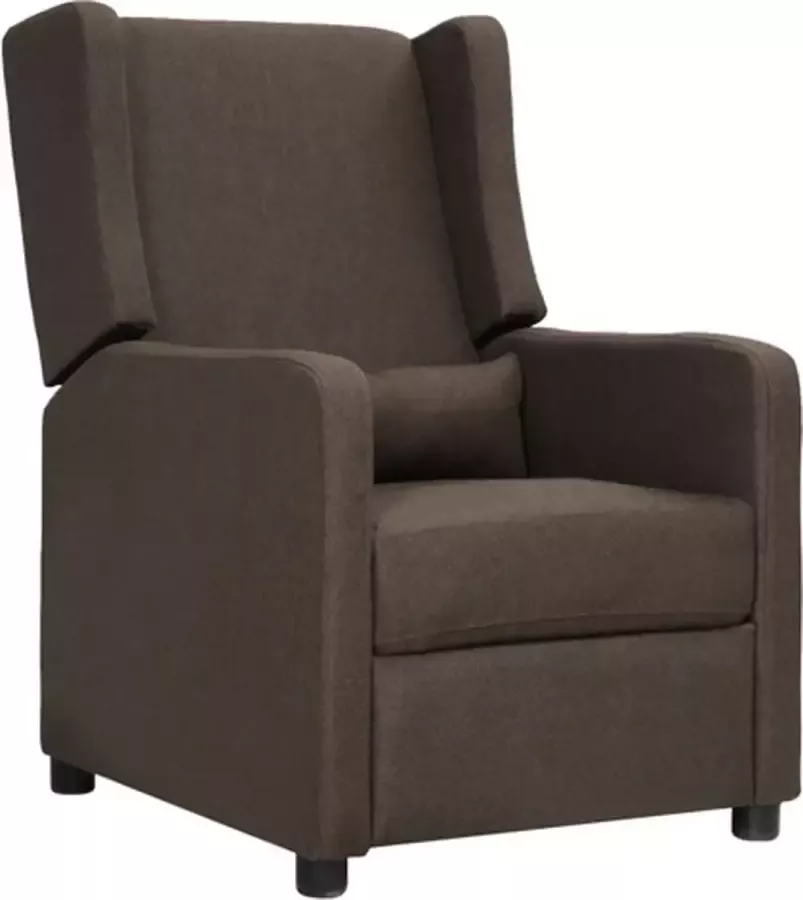 VidaXL Fauteuil verstelbaar stof bruin - Foto 2