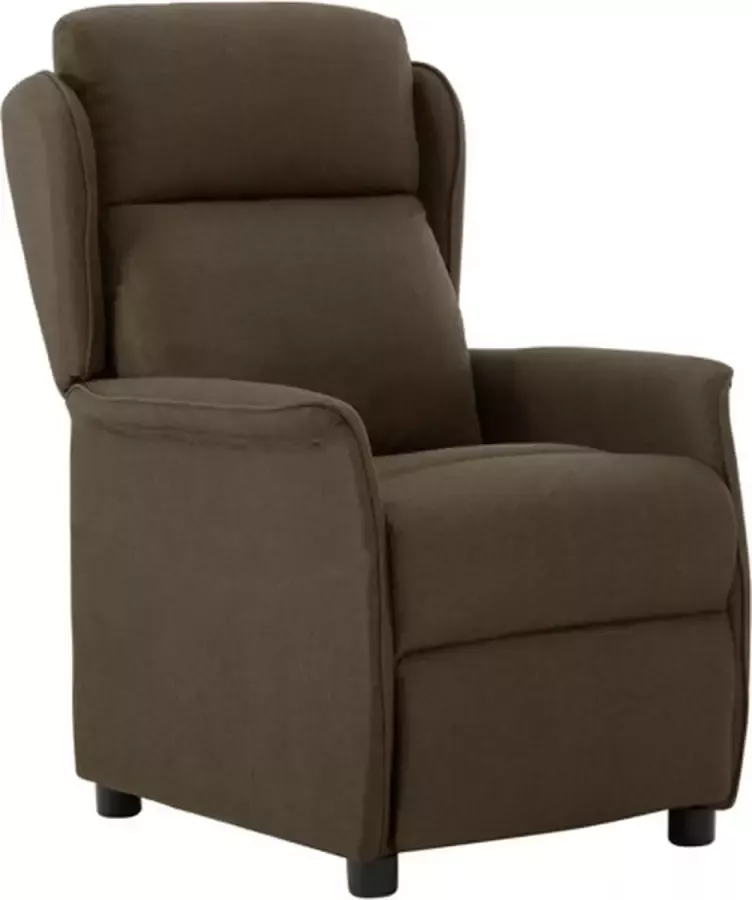 VidaXL Fauteuil verstelbaar stof bruin - Foto 2