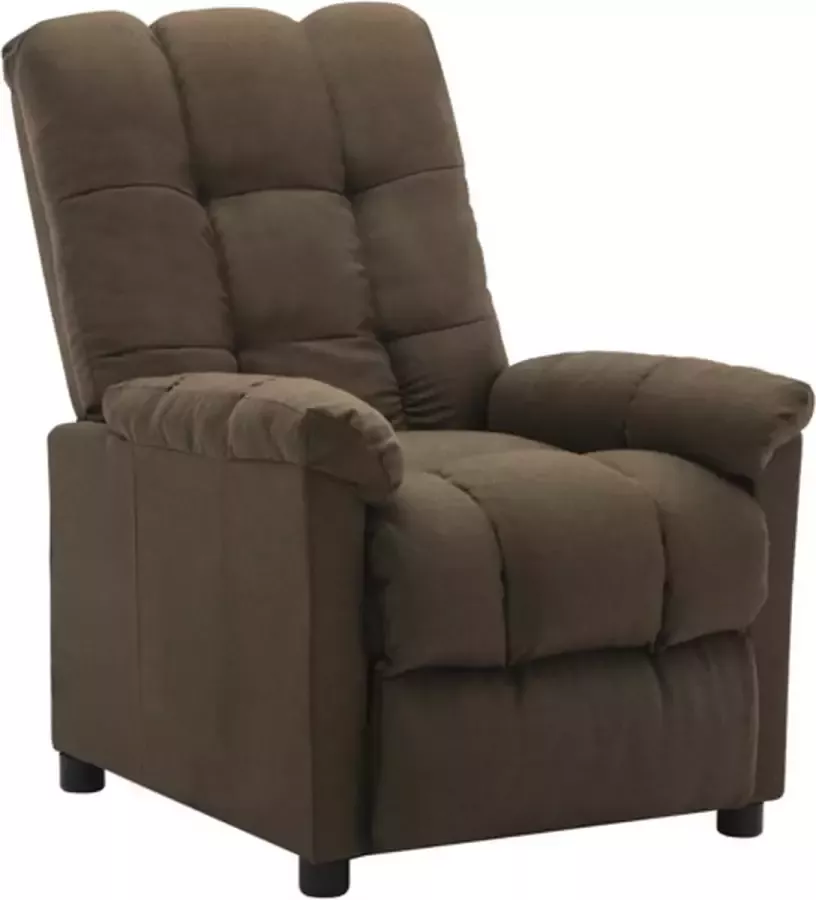 VidaXL Fauteuil verstelbaar stof bruin - Foto 3