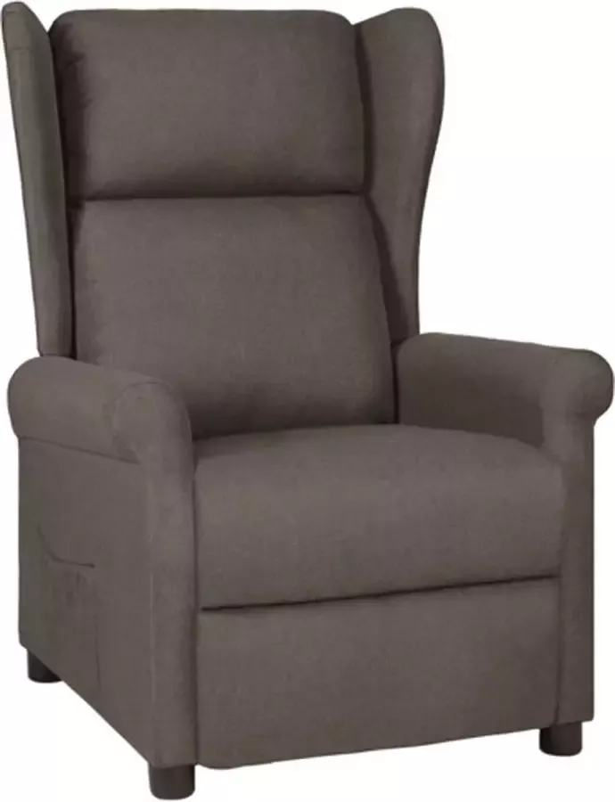 VidaXL Fauteuil verstelbaar stof bruin