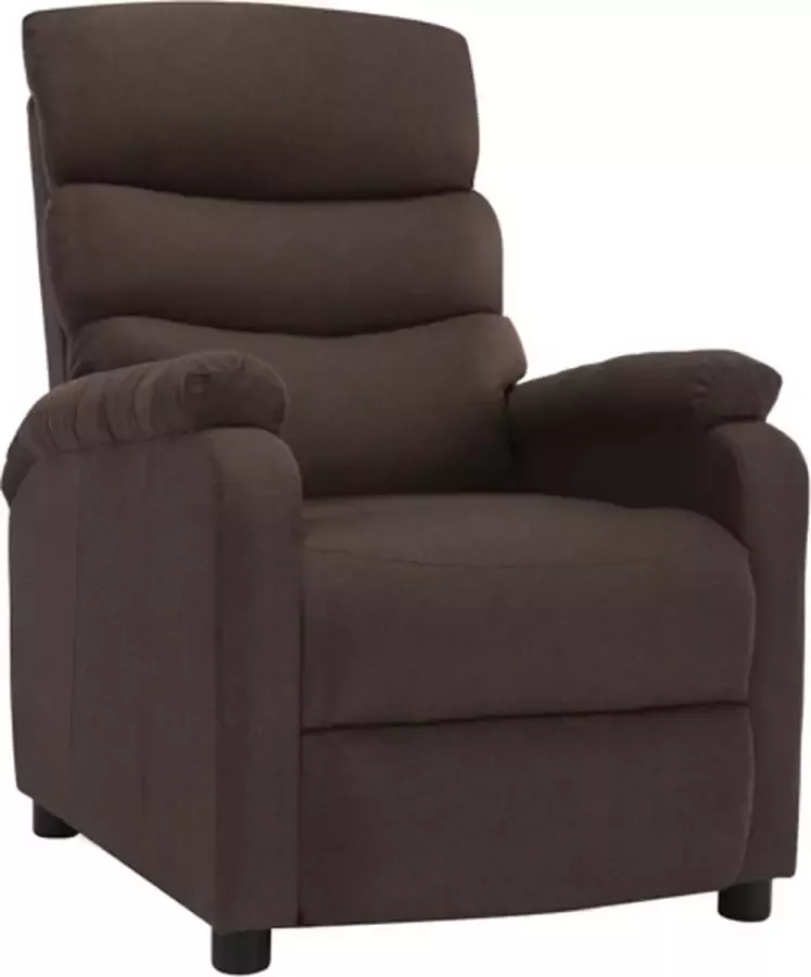 VidaXL Fauteuil verstelbaar stof bruin - Foto 3