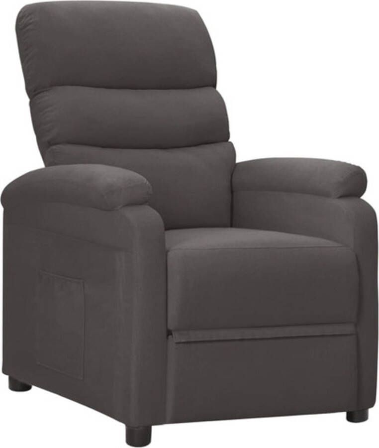 VidaXL Fauteuil verstelbaar stof donkergrijs - Foto 3