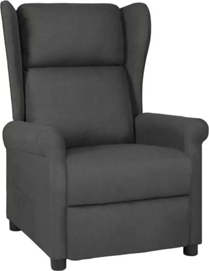 VidaXL Fauteuil verstelbaar stof donkergrijs - Foto 1