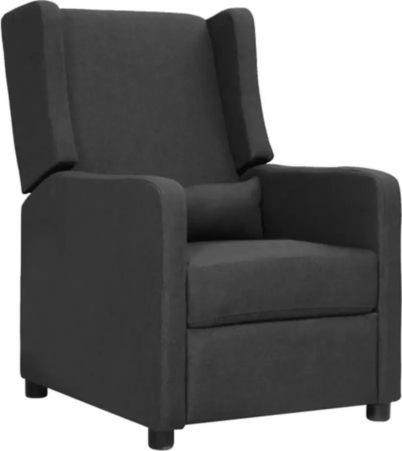 VidaXL Fauteuil verstelbaar stof donkergrijs - Foto 1