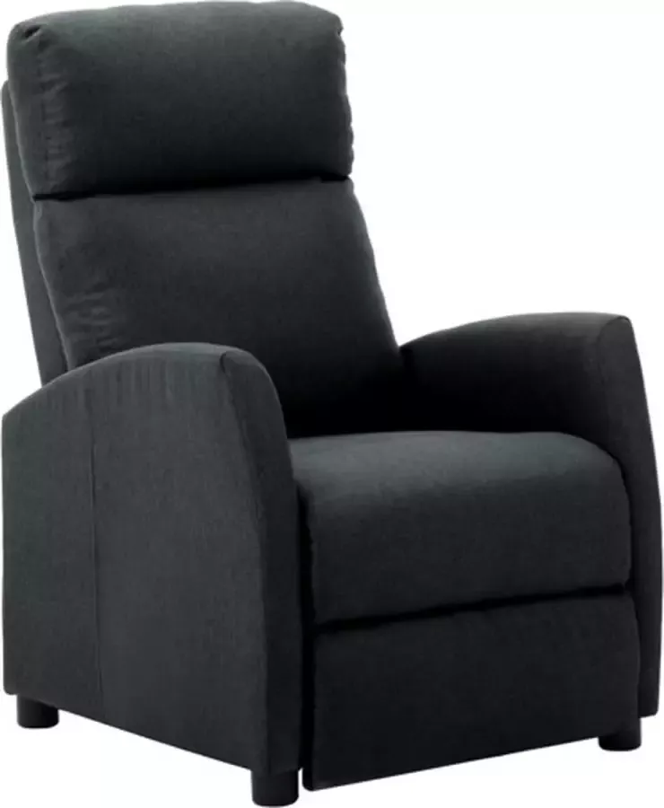 VIDAXL Fauteuil verstelbaar stof donkergrijs - Foto 3