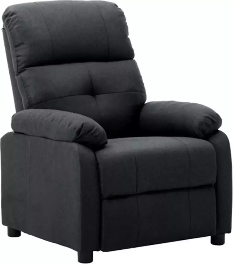 VidaXL Fauteuil verstelbaar stof donkergrijs - Foto 2
