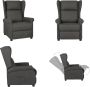 VidaXL Leunstoel stof donkergrijs Fauteuil Fauteuils Leunstoel Relaxfauteuil - Thumbnail 2