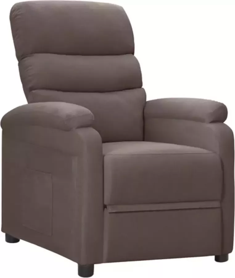 VIDAXL Fauteuil verstelbaar stof taupe