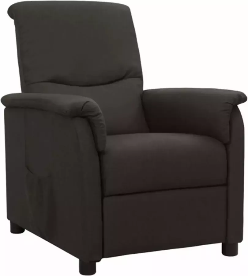 VIDAXL Fauteuil verstelbaar stof taupe