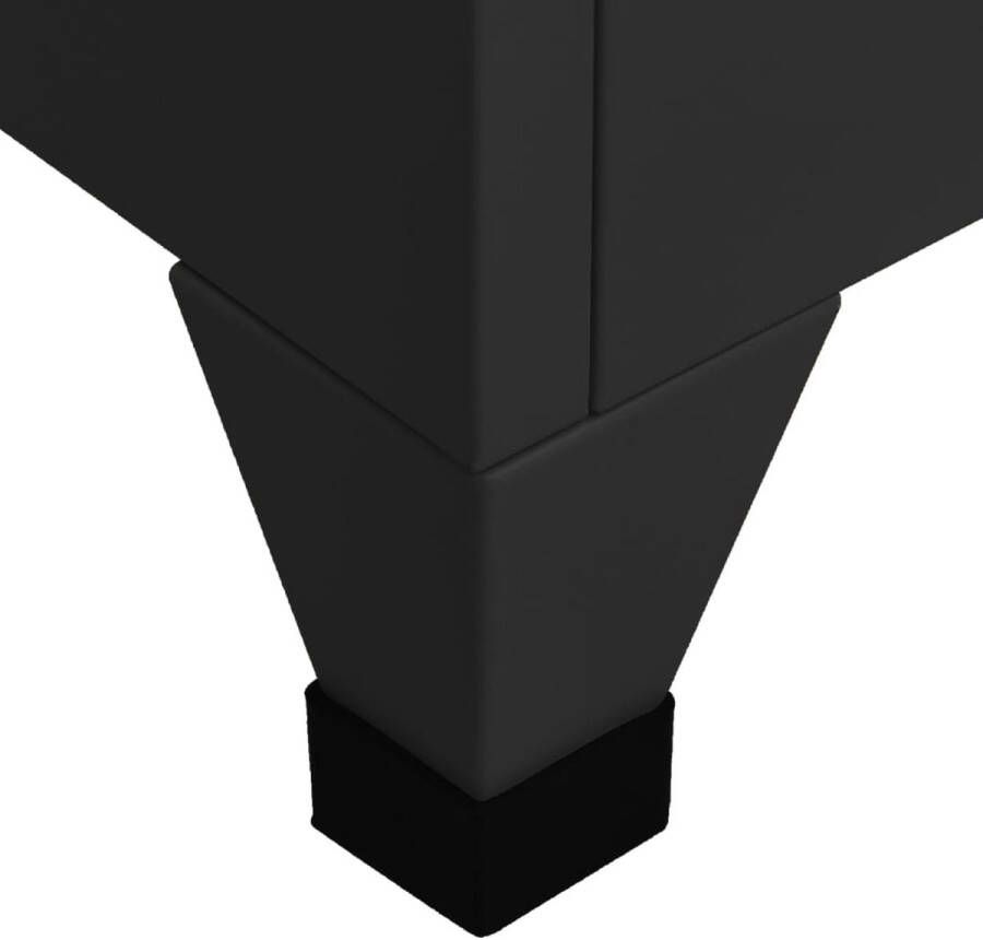 VidaXL -Lockerkast-38x40x180-cm-staal-zwart - Foto 1